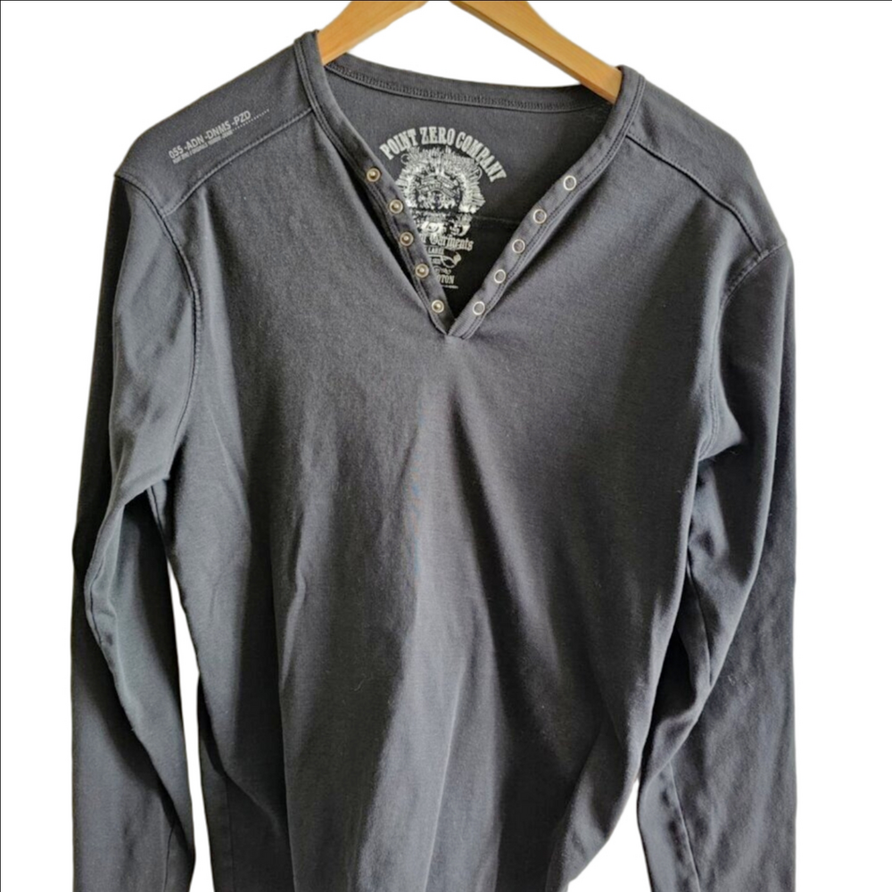 POINT ZERO VTG RAW Long Sleeve Henley